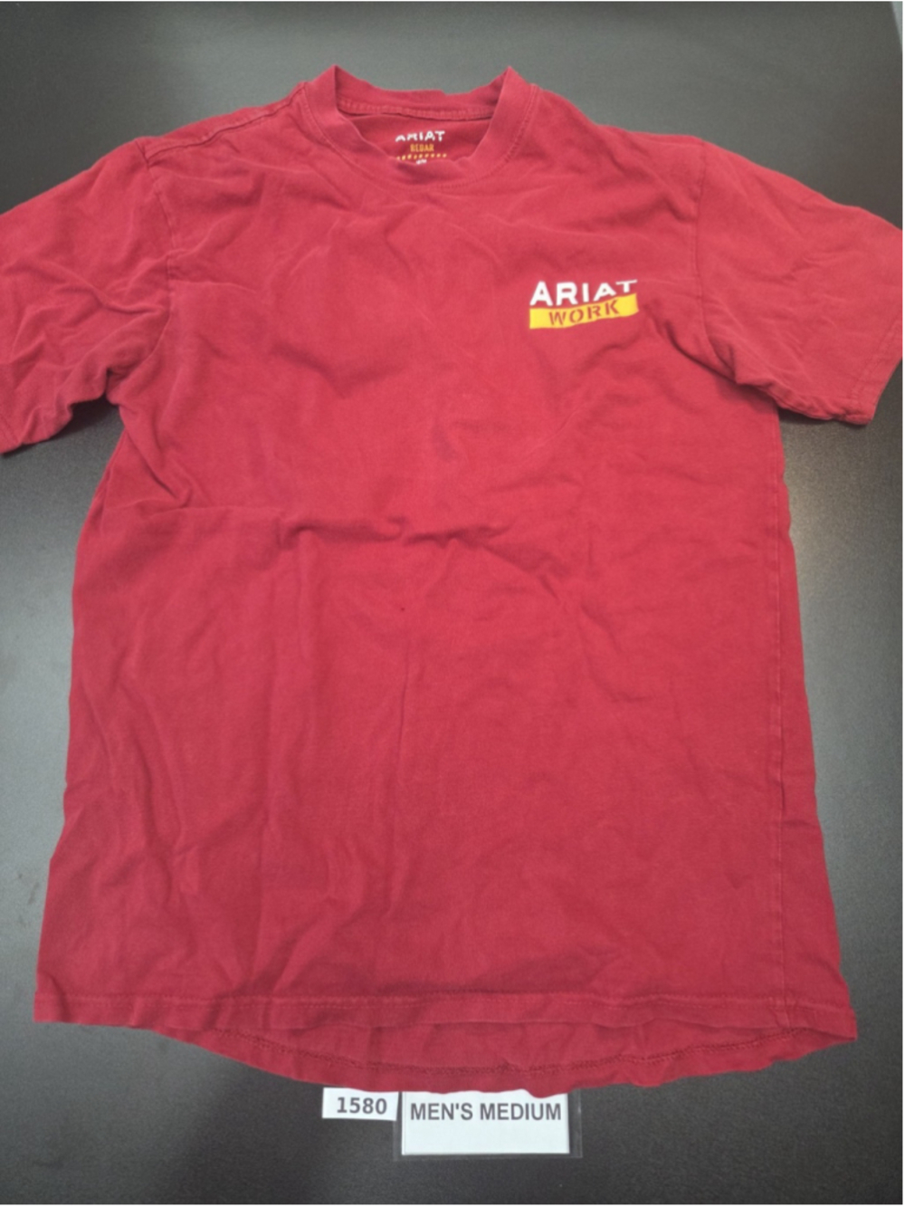 Ariat Rebar Workwear Skull Hard Hat Graphic T-Shirt Men’s Medium Red #1580